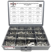 3/8"-24 Fine 18-8 Stainless Steel Hex Cap Screws, Nuts, & Washers - 755 PCS