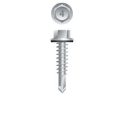 #14 Strong-Point Hex Washer Head w/Washer 14-14 x 2-1/2, 410 Stainless Steel