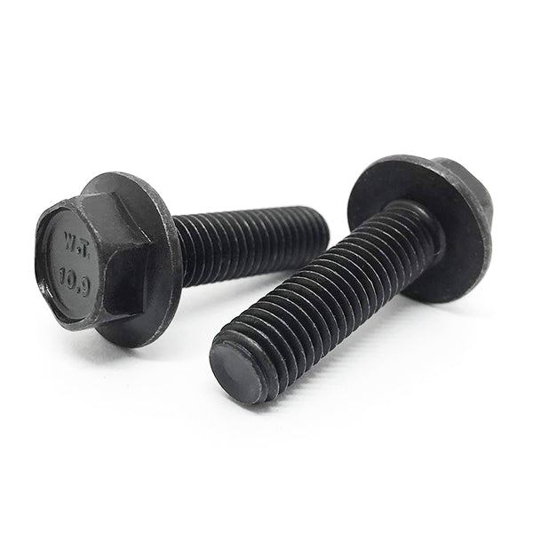 M8-1.25x30 Class 10.9 Hex Flange Bolts Phos & Oil