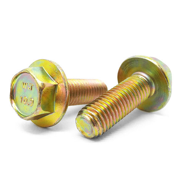 M14-2.0x45 Class 10.9 Hex Flange Bolts Zinc Yellow