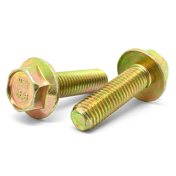 M12-1.75x25 Class 8.8 Hex Flange Bolts Zinc Yellow