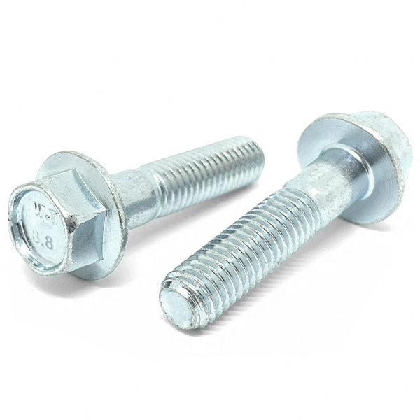 M6-1.0x25 Class 8.8 Hex Flange Bolts Zinc Clear