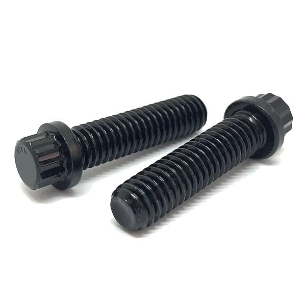 1/2-20x2-1/4" Alloy 12 Point Flange Screws Black Oxide