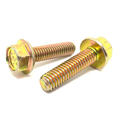 5/16-18x1" Grade 8 Hex Flange Frame Bolts Zinc Yellow
