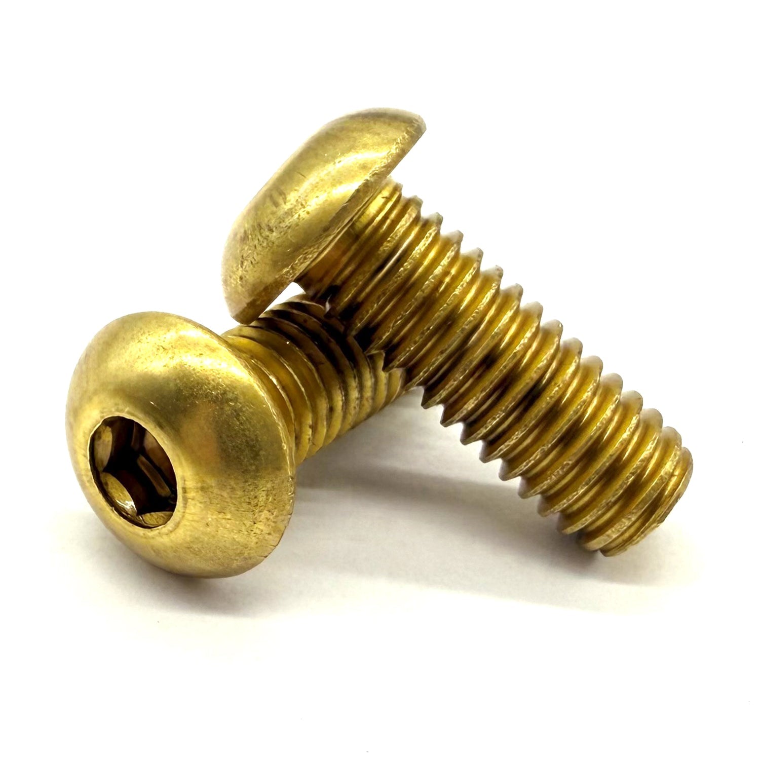 #10-32x1" Brass Button Head Socket Cap Screw