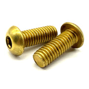 1/4"-20x5/8" Brass Button Head Socket Cap Screw