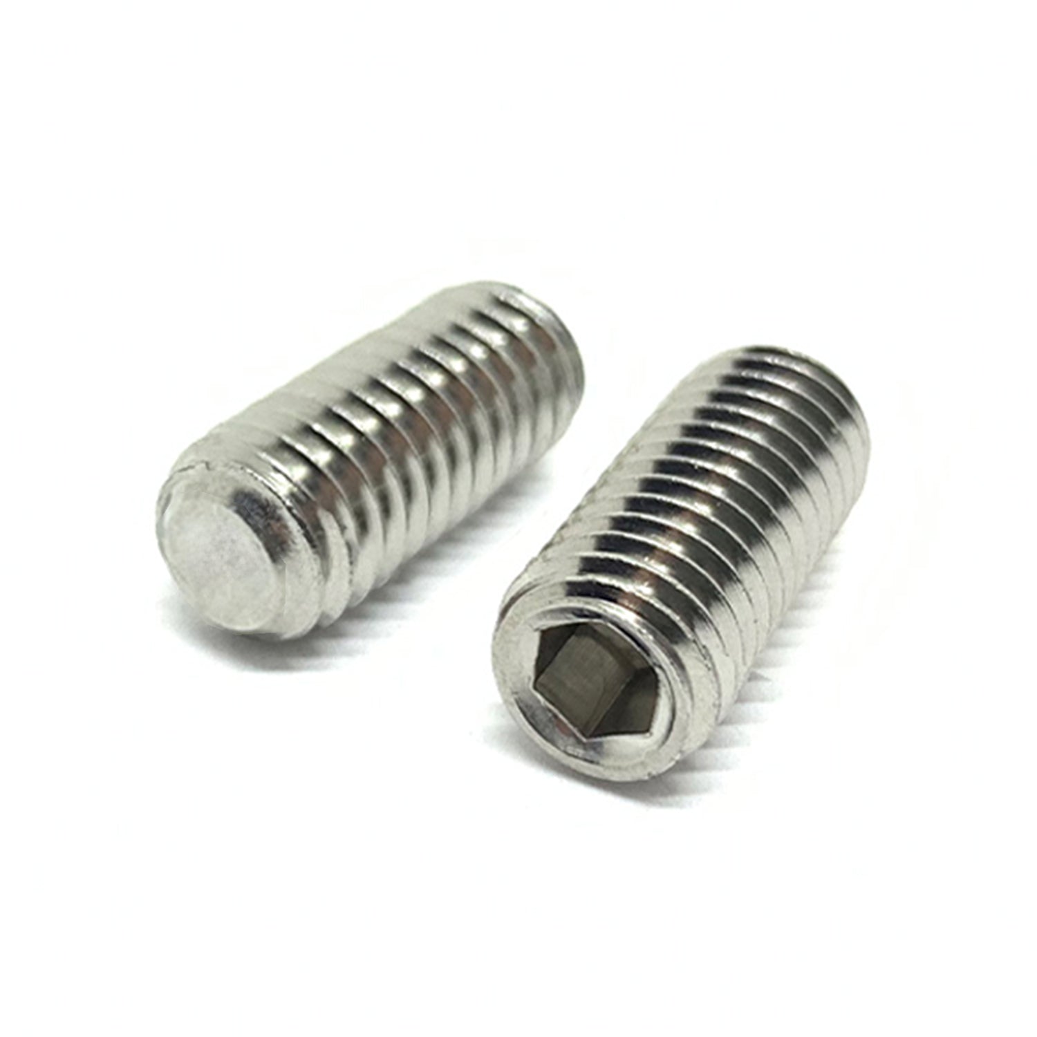 3/8"-24x3/4" Stainless Steel Flat Point Allen Socket Set Screw