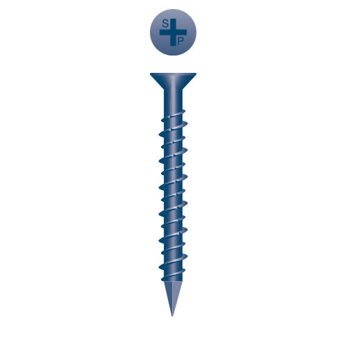 #1/4 Strong-Point Flat Head 1/4 x 3-1/4, PH, Hi-Low, Blue Ceramic Finish
