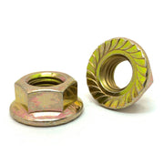 M6-1.0 Class 8 Serrated Hex Flange Nuts Zinc Yellow