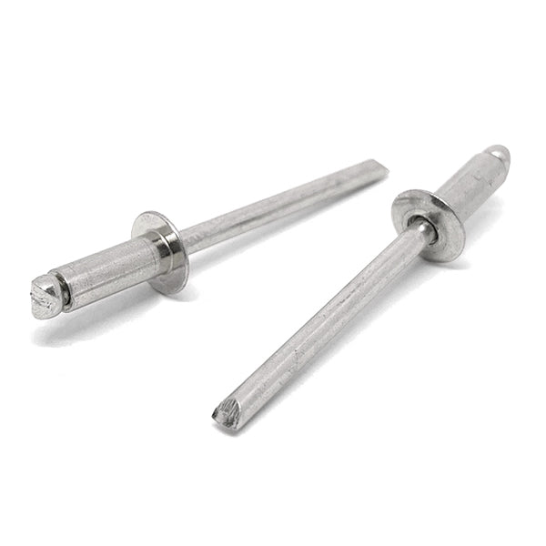 3/16" Dia 0"-1/8" (62) Grip - Dome Head Blind Rivets Stainless/Stainless Mandrel