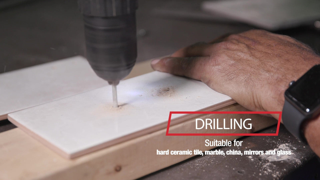 5/16" Carbide Tipped Glass & Tile Drill Bit with Hex Shank