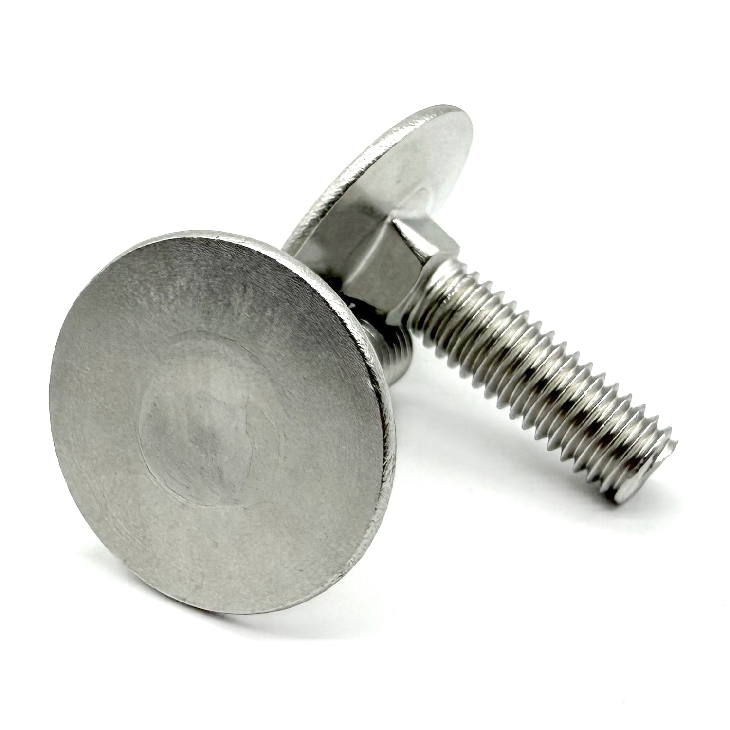 3/8"-16x1-1/4" Stainless Steel Round Head Square Neck Elevator Bolt