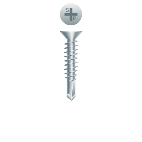 #8 Strong-Point Flat Head 8-18 x 1-1/2, PH, Zinc