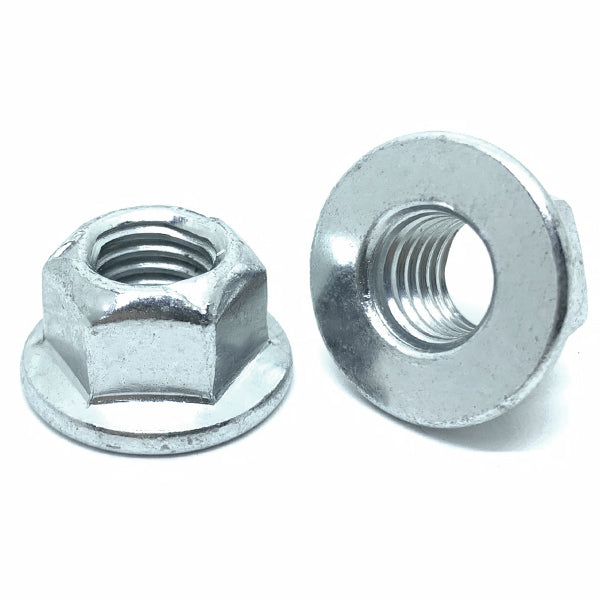 M12-1.75 Class 8 Hex Flange Prevailing Torque Top Lock Nuts Zinc Clear