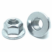 M8-1.25 Class 8 Hex Flange Prevailing Torque Top Lock Nuts Zinc Clear