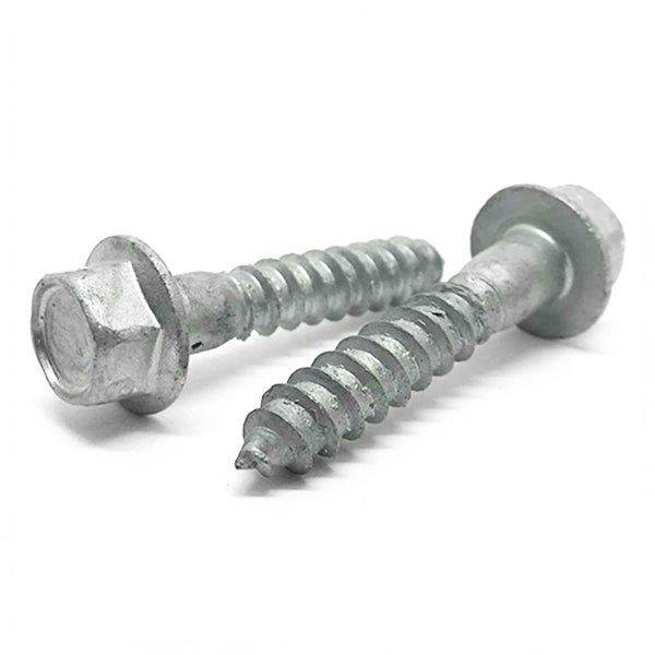 3/8-7x1-1/2" Hex Flange Lag Screws Steel Hot Dip Galvanized