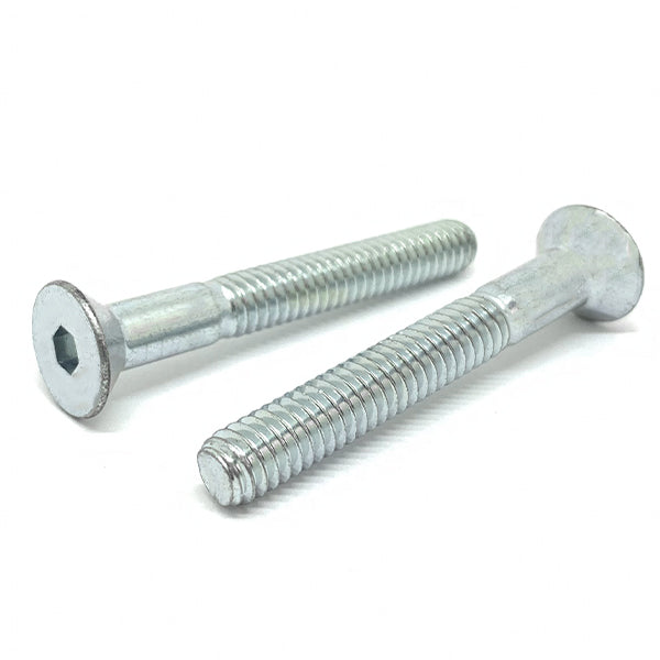 1/4-20x2" Alloy Flat Head Socket Cap Screws Zinc Clear