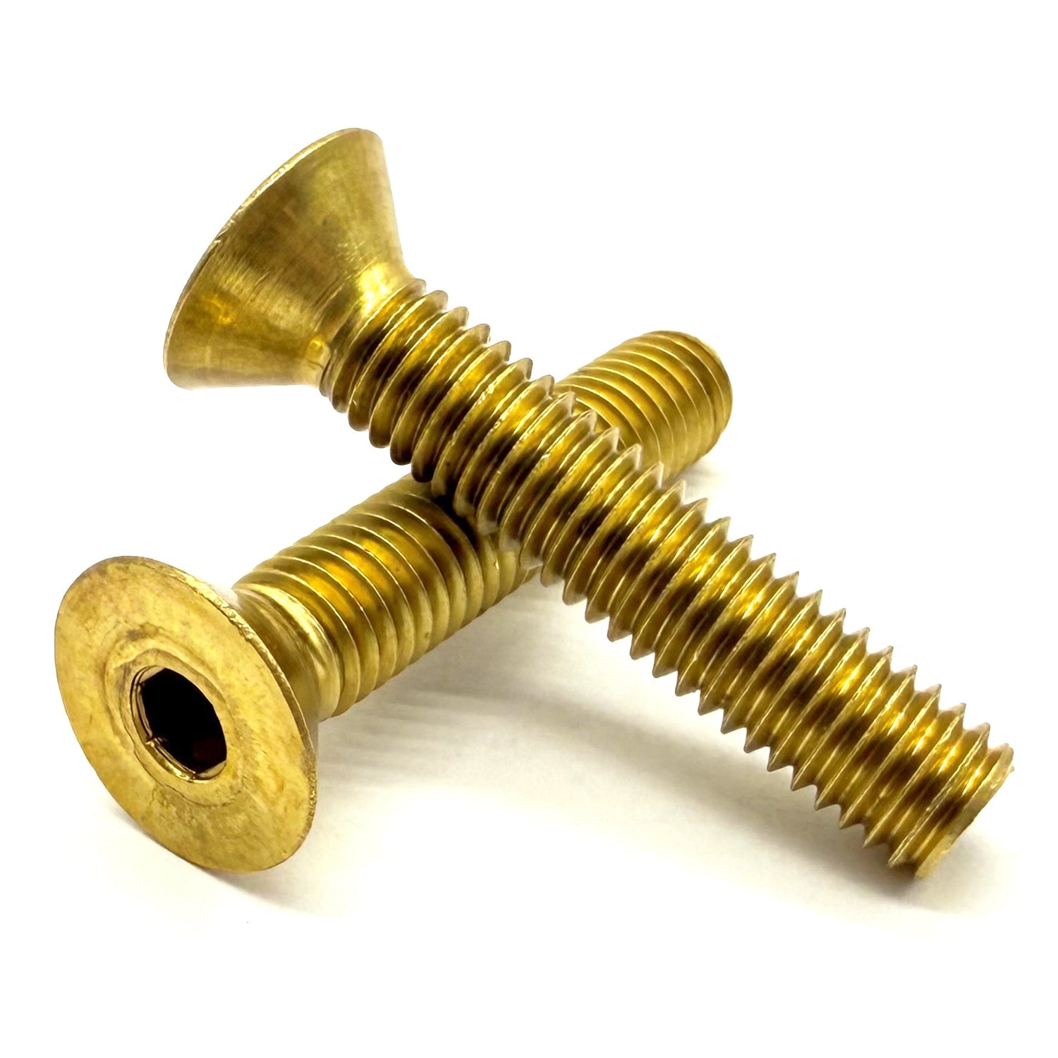 #8-32x3/4" Brass Flat Head Socket Cap Screw
