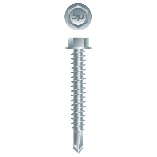 #14 Strong-Point Hex Washer Head 14-14 x 3/4, Zinc