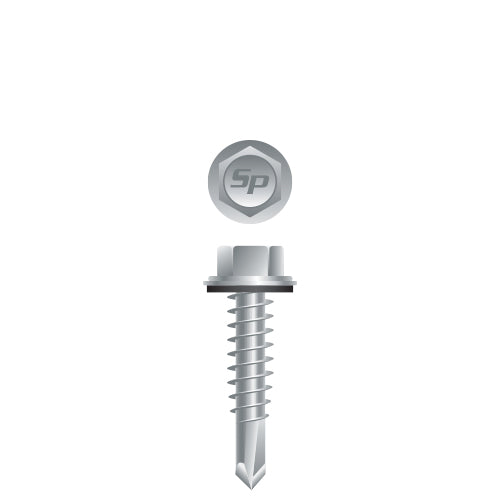 #10 Strong-Point Hex Washer Head w/Washer 10-16 x 2, Strong-Shield