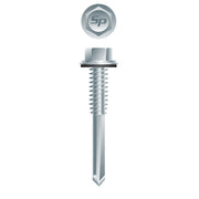 #12 Strong-Point Hex Washer Head w/Washer 12-24 x 3, Zinc