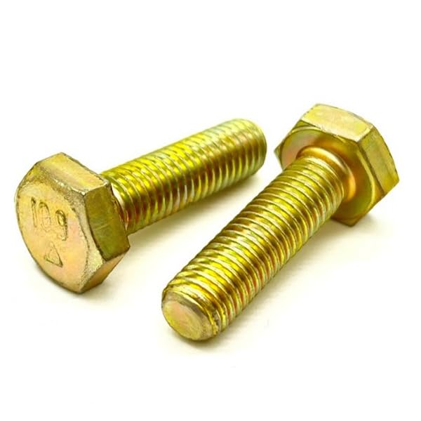 M6-1.00x20 Class 10.9 Hex Cap Screws Zinc Yellow