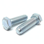 5/16-18x5/8" Hex Cap Screws Grade 5 Bolts Zinc Clear
