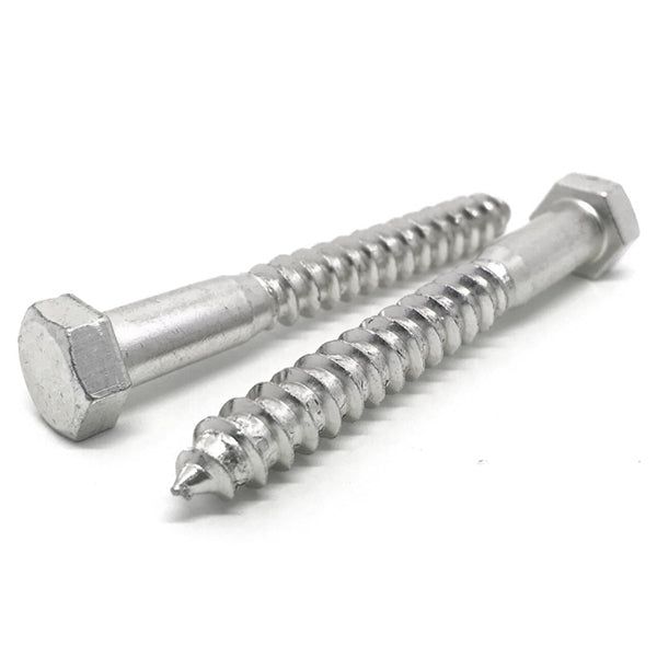 3/8-7x3" 18-8 Stainless Steel Hex Lag Screws