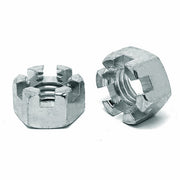 1/2"-13 Slotted Finished Hex Nuts Zinc Clear