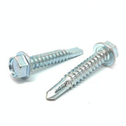 #6-20x1-1/4" Unslotted Hex Washer Head #2 Point Self Drilling Screws Zinc