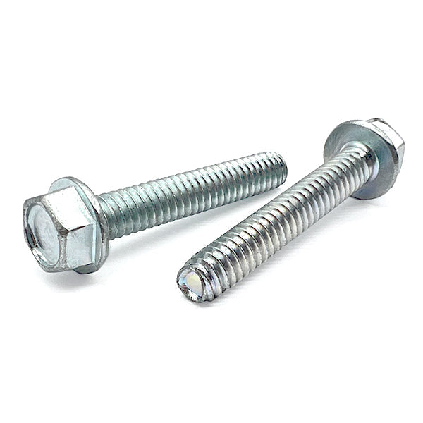 #10-24x3/4" Unslotted Indent Hex Washer Head Thread Rolling Screws Zinc Clear