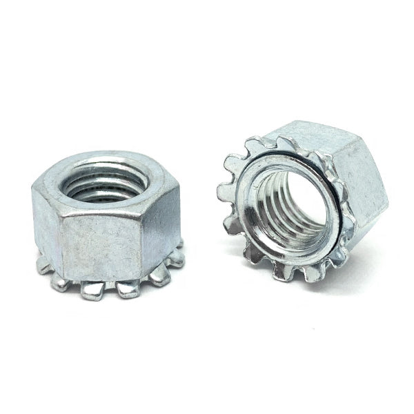 M10-1.5 Class 8 Hex K-Lock Nuts Zinc