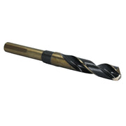 5/8" HSS Black & Gold Drill Bit with Reduced 1/2" 3-Flat Shank, Contractor Series