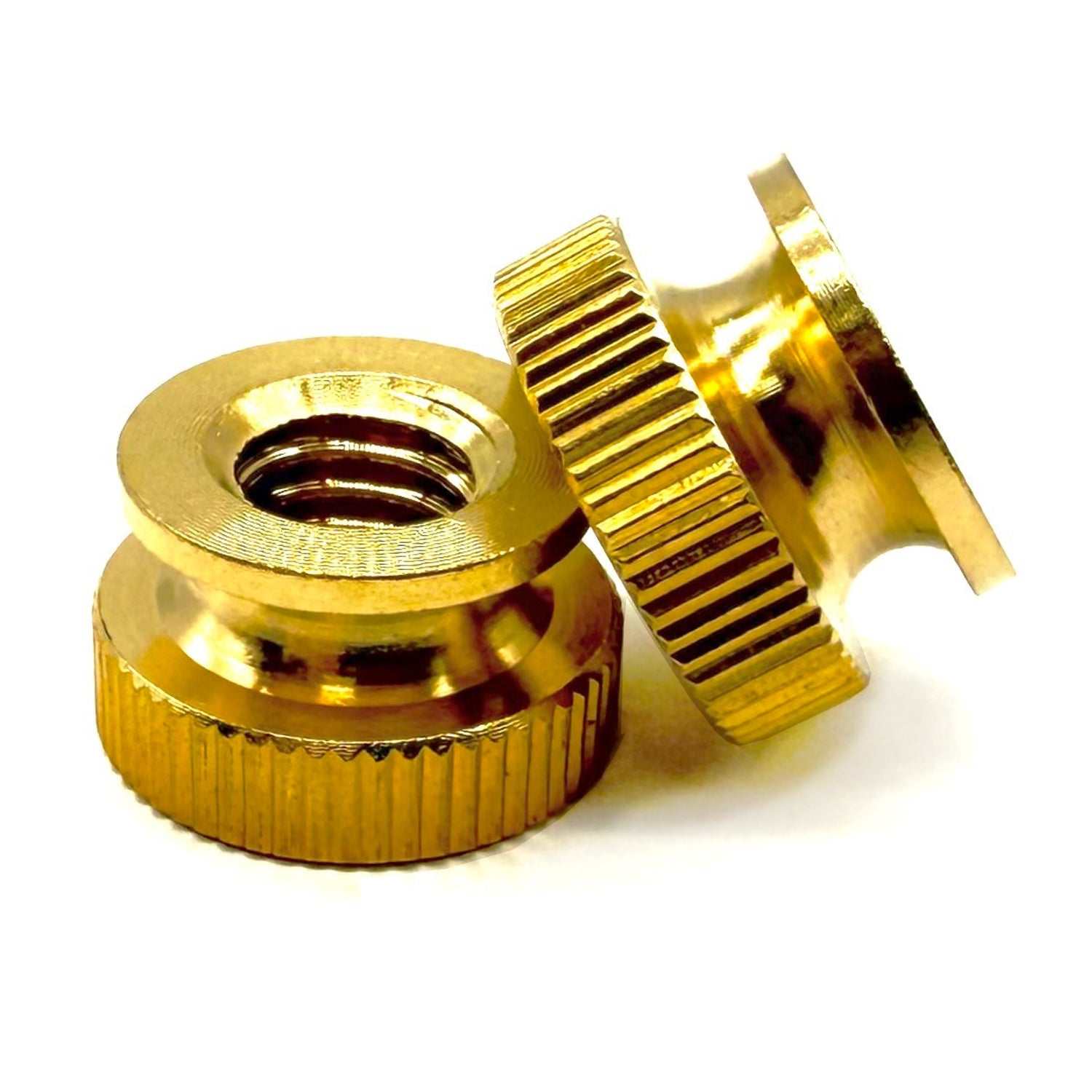 #12-24 Brass Knurled Thumb Nut