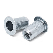 #6-32 L (.080-.130) Aluminum Large Flange Knurled Body Rivet Nut
