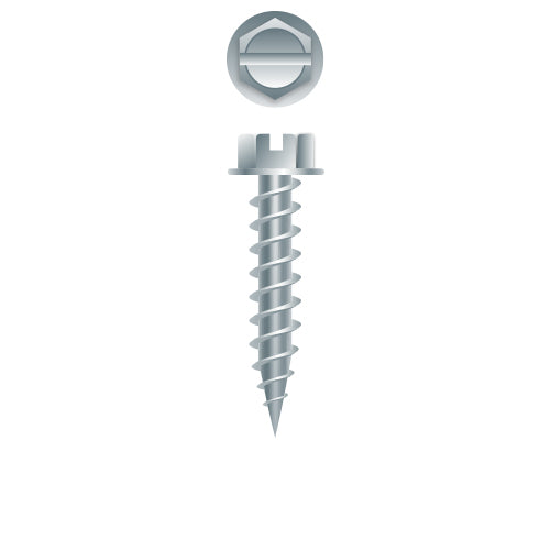 #10 SLT Strong-Point Hex Washer Head 10 x 1, 1/4 A.F., Zinc