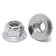 M8-1.25 A2-70 Stainless Steel Nylon Insert Hex Flange Lock Nuts