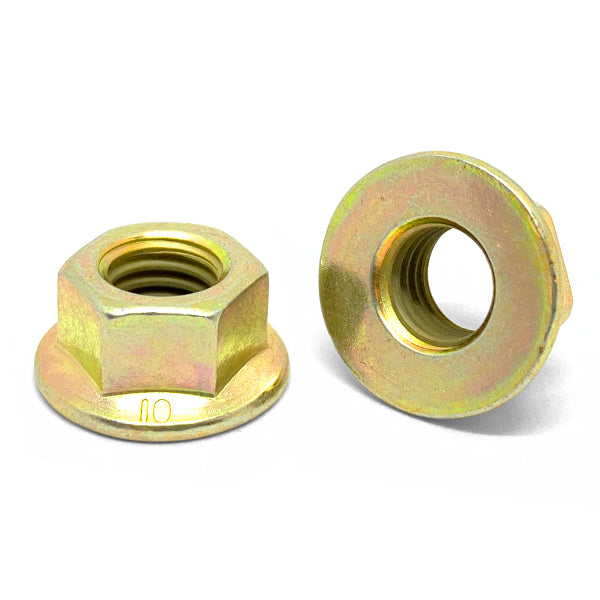 M14-2.0 Class 8 Hex Flange Nuts Zinc Yellow