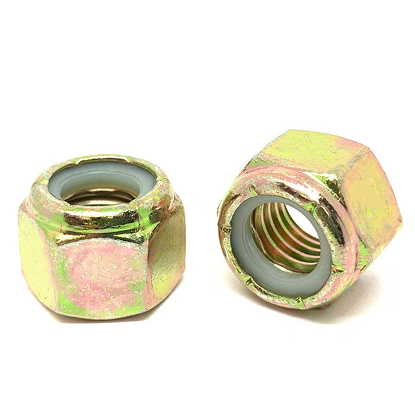 7/16"-20 Grade 8 Hex Nylon Insert Lock Nuts Zinc Yellow