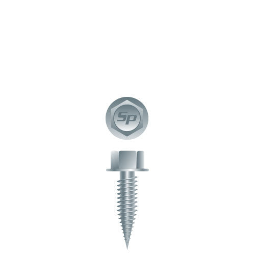 #10 Hi-Strong-Point Hex Washer Head 10-24 x 3/4, Fine, Zinc