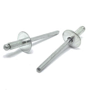 5/32" Dia 3/16"-1/4" (54)  Grip - Oversized Head Blind Rivets Aluminum/Aluminum Mandrel