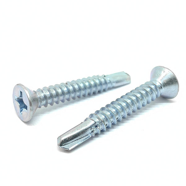 #10x5/8" Phillips Flat Head #3 Point Self Drilling Sheet Metal Screws Zinc