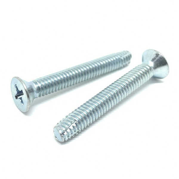 1/4-20x1" Phillips Flat Head Type F Thread Cutting Screws Zinc
