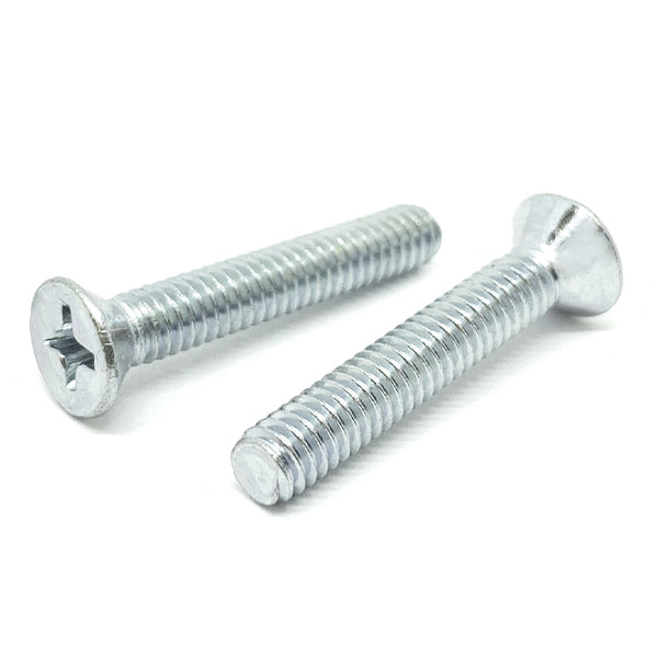 M2-0.4x8 Phillips Flat Head Machine Screws Steel Zinc