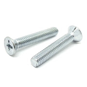 #6-32x1-1/4" Phillips Flat Head Machine Screws Steel Zinc