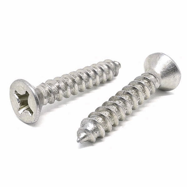 #12x1-1/2" Stainless Steel Phillips Flat Head Type AB Self Tapping Screws