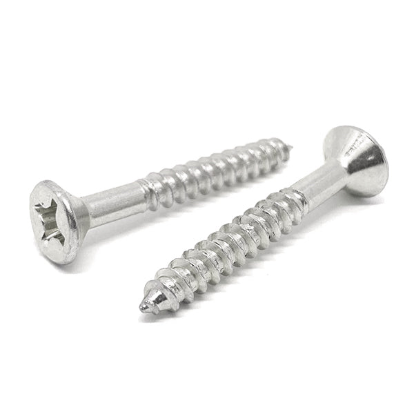#12x1-1/2" Stainless Steel Phillips Flat Head Wood Screws