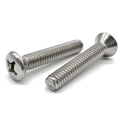 #12-24x2-1/2" 18-8 Stainless Steel Phillips Oval Head Machine Screws