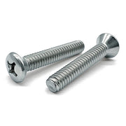 1/4-20x1" Phillips Oval Head Machine Screws Zinc Clear