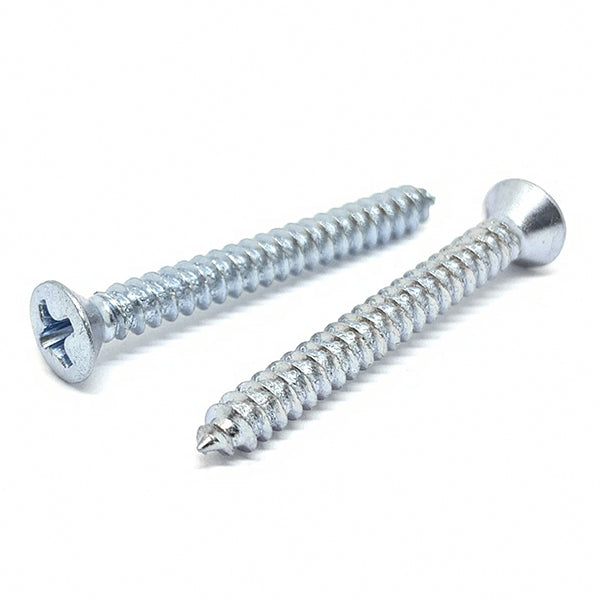 #12x1-1/2" Phillips Oval Head Type AB Self Tapping Sheet Metal Screws Zinc